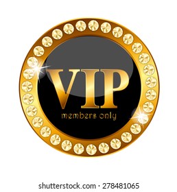 VIP Members Label Vector Illustration EPS10