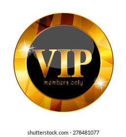 VIP Members Label Vector Illustration EPS10