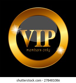 VIP Members Label Vector Illustration EPS10