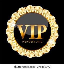 VIP Members Label Vector Illustration EPS10