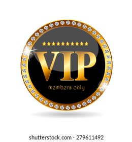 VIP Members Label Vector Illustration EPS10