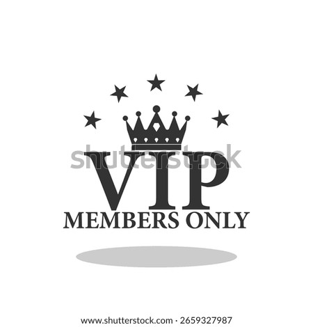 VIP members only icon with shadow