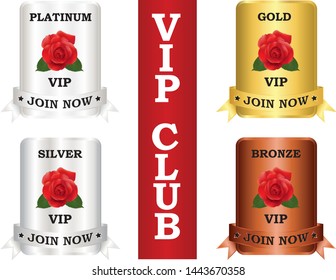 VIP membership club plates that can be used for membership plan, deals or promotion.