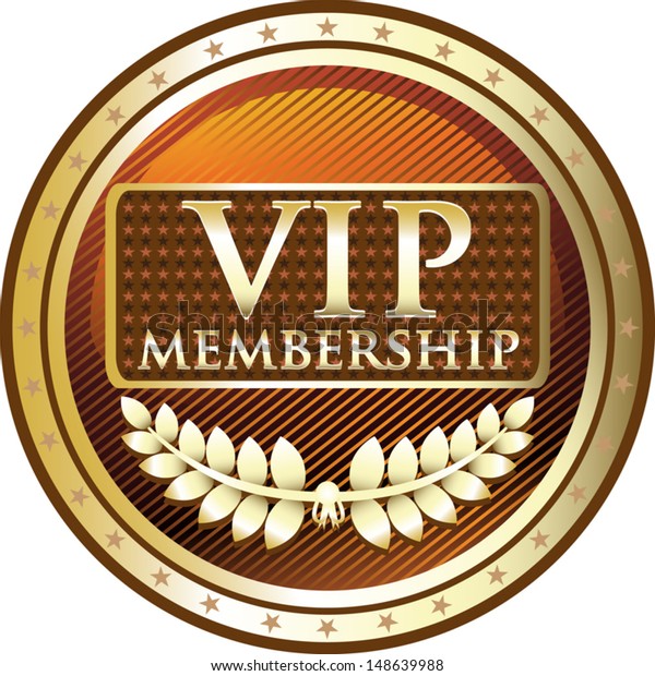 Vip Membership Gold Medal Stock Vector (Royalty Free) 148639988 ...