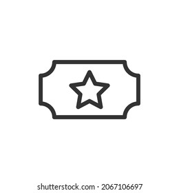 VIP minimal line icon. Web stroke symbol design. VIP sign isolated on a white background. Premium line icon.