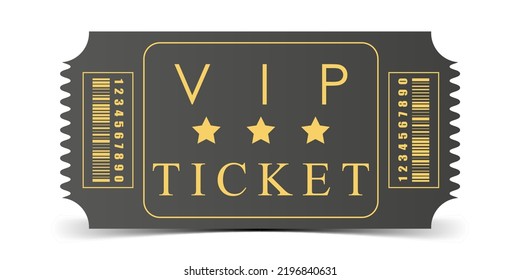 VIP Modern elegant ticket card illustration template. Vector illustration.