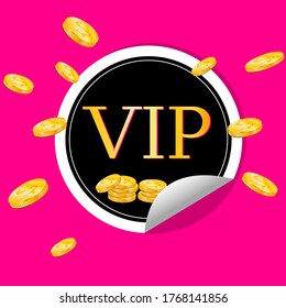VIP money status pink vector
