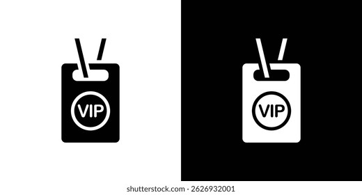 VIP neck tag icon concept, vector illustration