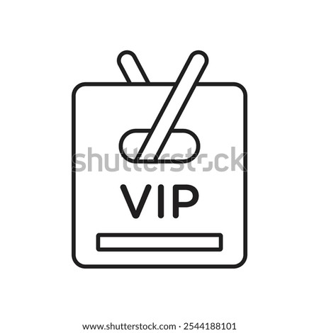 VIP neck tag icon. isolated vector icon.
