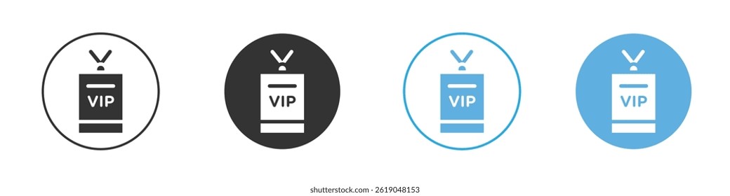 VIP neck tag icon simple flat vector icon pack