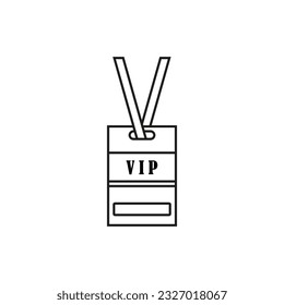 Icono de etiqueta de cuello VIP. Ilustración vectorial. EPS 10.