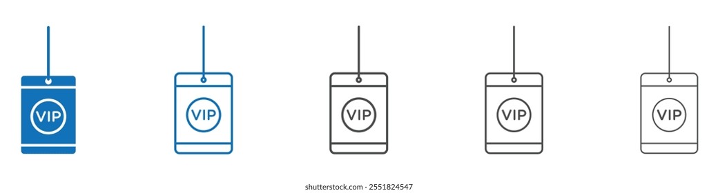 Coleção de conjuntos de vetores de ícone de tag neck VIP para Web