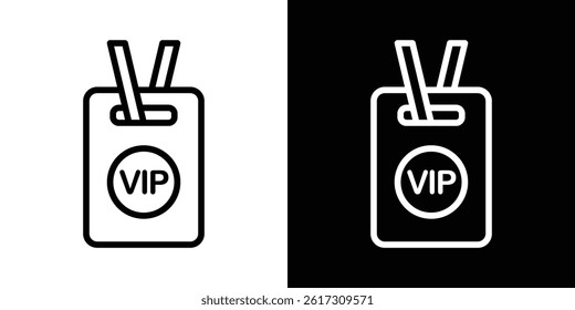 VIP neck tag icon vector for web and mobile app. Symbol isolated.