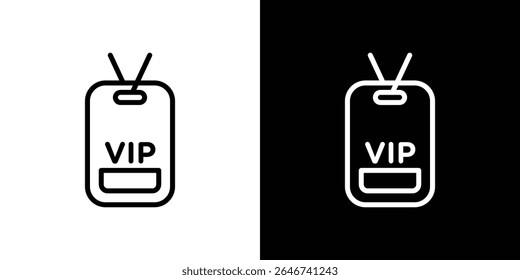 VIP neck tag icon vector simple element illustration editable