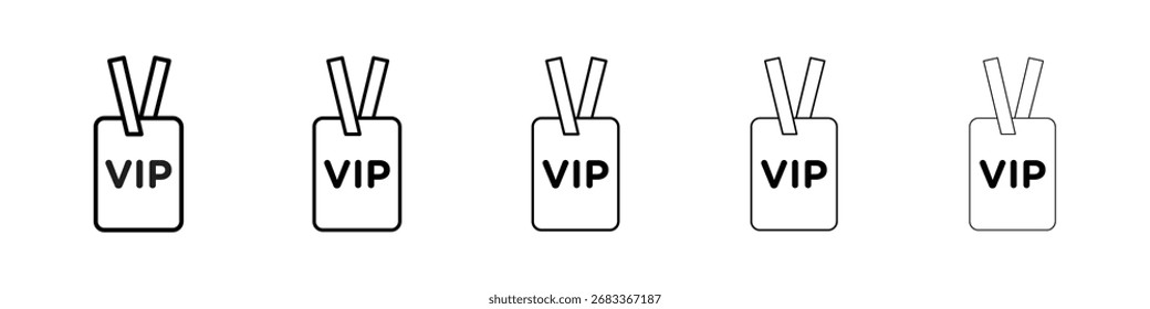 ARTE VECTORIAL de icono de etiqueta de cuello VIP