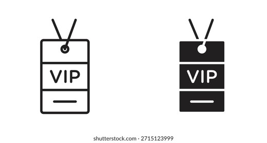 VIP neck tag icon in vector. Logotype