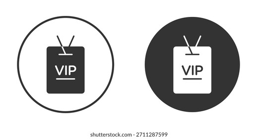 Concepto de iconos de etiqueta de cuello VIP en versiones sólidas. Estilo de diseño plano.