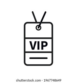 Icono de etiqueta de cuello VIP.Ilustración vectorial aislada en fondo blanco.Eps 10.