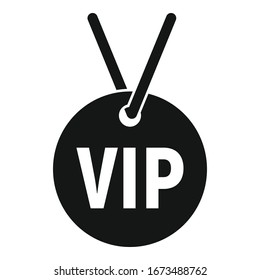 Vip necklace icon. Simple illustration of vip necklace vector icon for web design isolated on white background