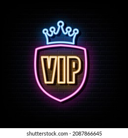 VIP Neon Sign. Neon Style