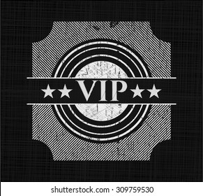 VIP on chalkboard