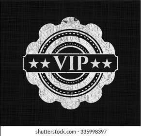 VIP on chalkboard