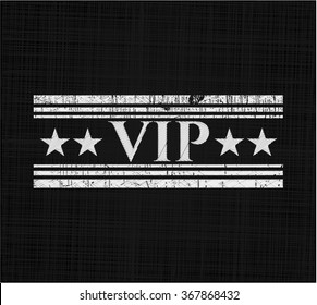VIP on chalkboard