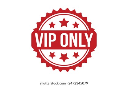 VIP Only Stamp. Red VIP Only Rubber grunge Stamp