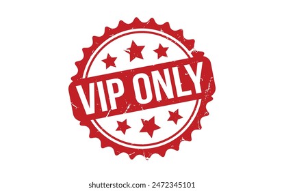 VIP Only Stamp. Red VIP Only Rubber grunge Stamp