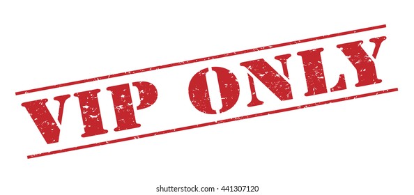 vip only vector stamp on white background.
