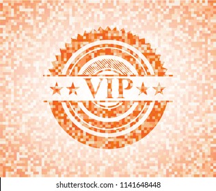 VIP orange mosaic emblem
