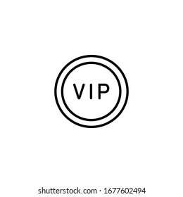 VIP mit Kontursymbol-Vektorillustration