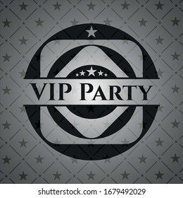 VIP Party black badge. Vector Illustration. Detailed.