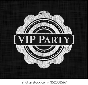 VIP Party chalk emblem