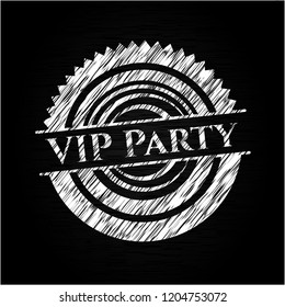 VIP Party chalkboard emblem