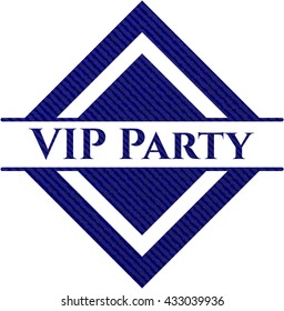 Partido VIP con textura de denim