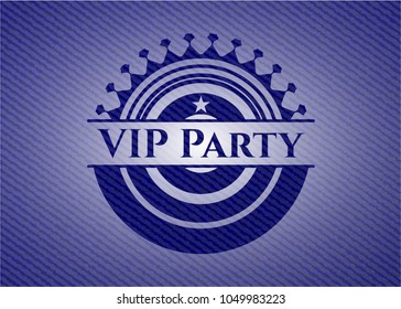 VIP Party emblem with jean high quality background