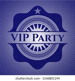 VIP Party emblem with jean high quality background
