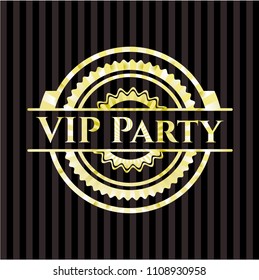  VIP Party golden emblem