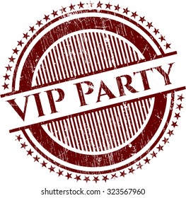 VIP Party grunge stamp