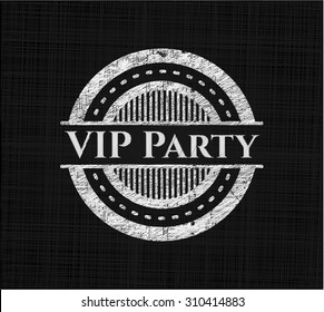 VIP Party on blackboard