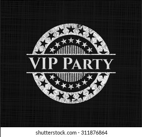 VIP Party on chalkboard
