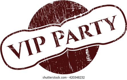 VIP Party with rubber seal texture