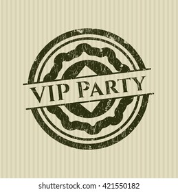 Partido VIP con textura de sello de caucho