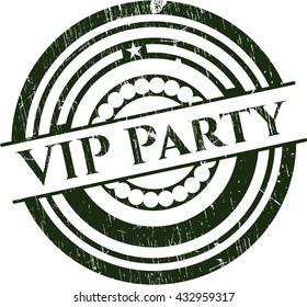 VIP Party with rubber seal texture