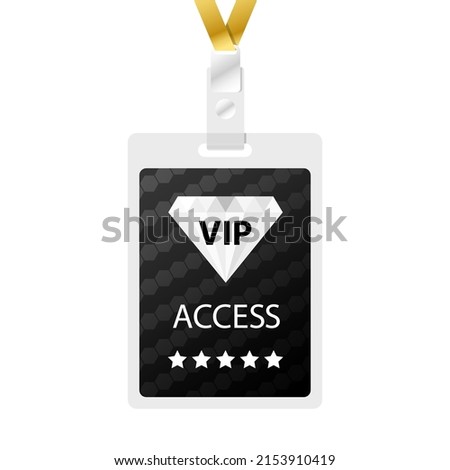 Vip pass Diamond acces illustration vector