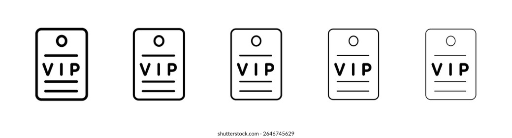 VIP pass icon concept. graphic design, logo, Web, UI.