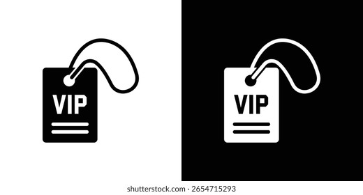 VIP-Pass-Symbol eines flachen Formatvektors