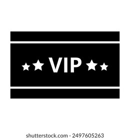 Vip pass icon illustrated on background