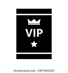 Vip pass icon illustrated on background